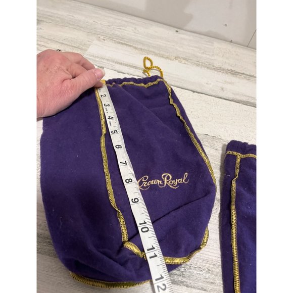Set of two purple and gold trimmed Crown Royal bags - Picture 3 of 4
